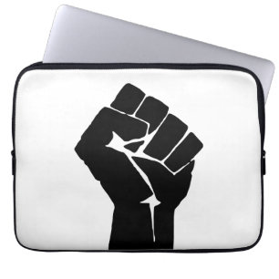 Funda Para Portátil Levantan puño negro - Protesta de resistencia