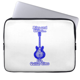 Funda Para Portátil Levantarse y brillar. Es tiempo de guitarra. guita