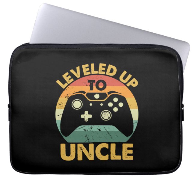 Funda Para Portátil Leveled Up to Uncle (Frente)