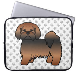 Funda Para Portátil Lhasa Apso Sable Rojo Perro de Dibujos Animados Li