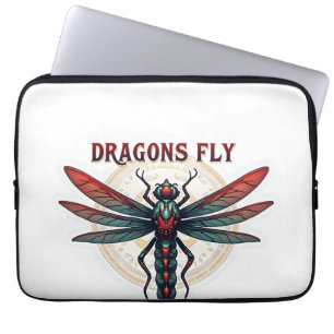 Funda Para Portátil Libélula Steampunk mecanizada genial - Dragones Vu