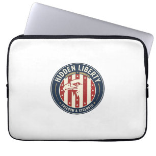 Funda Para Portátil Libertad Oculta Patriótica Ilusión Óptica Patrióti
