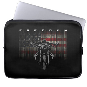 Funda Para Portátil Libertad para motocicletas con bandera estadounide