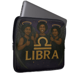 Funda Para Portátil Libra Black Angel Zodiac Laptop Sleeve