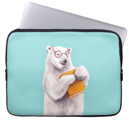 Funda Para Portátil Libro de oso polar Lover Nerdy