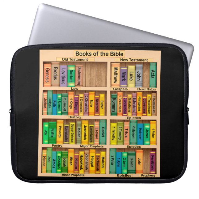 Funda Para Portátil Libros de la Biblia (Frente)