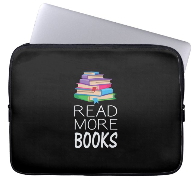 Funda Para Portátil Libros - Leer Más Libros (Frente)