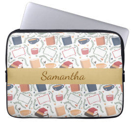 Funda Para Portátil Libros, Velas Y Té