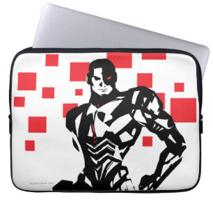 Funda Para Portátil Liga de la Justicia   Cyborg Digital Noir Pop Art