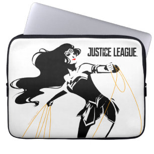 Funda Para Portátil Liga de la Justicia   Mujer Maravilla Con Arte Pop