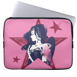 Funda Para Portátil Liga de la Justicia Mujer Maravilla y arte pop d