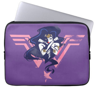 Funda Para Portátil Liga de la Justicia Mujer Maravilla y arte pop d