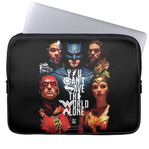 Funda Para Portátil Liga de la Justicia No puedes salvar solo al mun