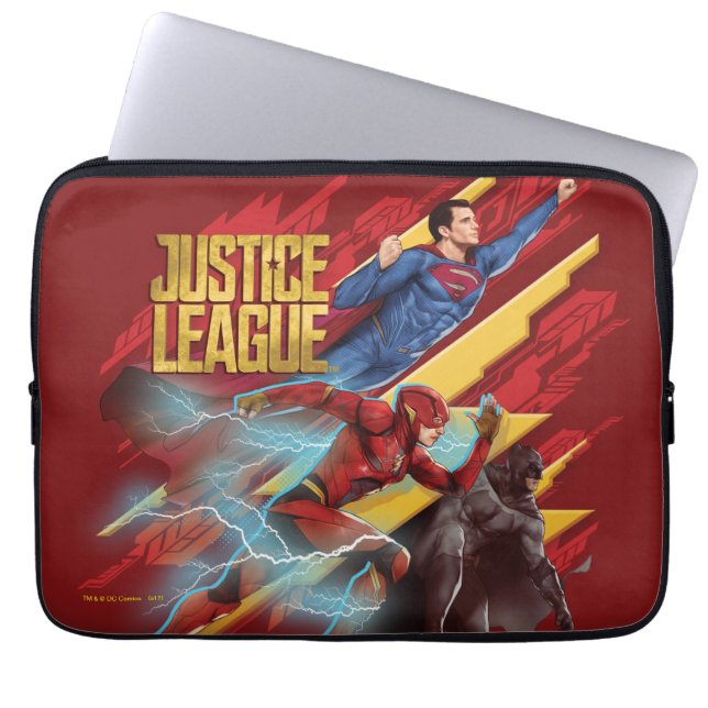 Funda Para Portátil Liga de la Justicia | Superman, Flash y Batman Bad (Frente)