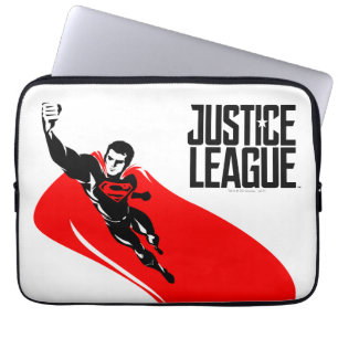 Funda Para Portátil Liga de la Justicia   Superman Flying Noir Pop Art