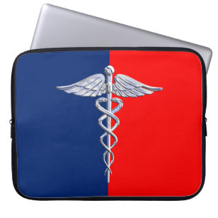 Funda Para Portátil Liga médica del símbolo del caduceo elegante