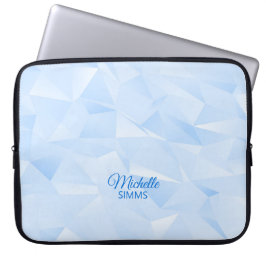 Funda Para Portátil Light Blue Polygonal Pattern and Customization