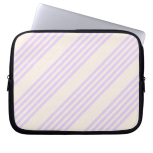 Funda Para Portátil Lilac purple and beige five stripes pattern