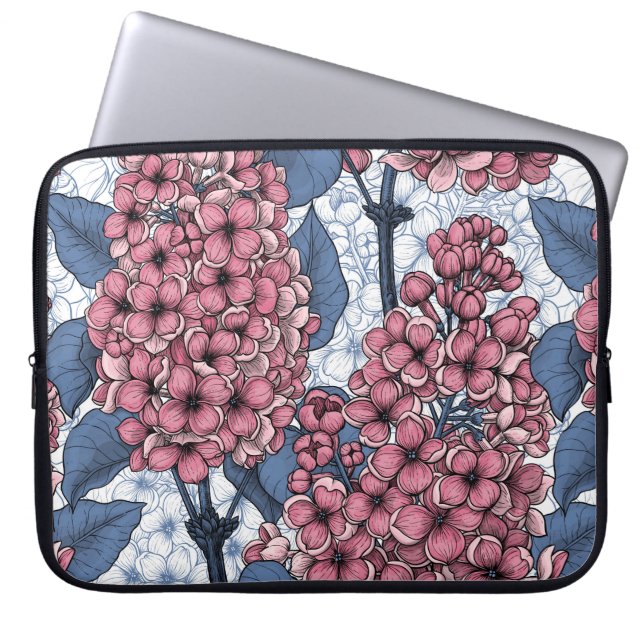 Funda Para Portátil Lilac rosa y azul (Frente)