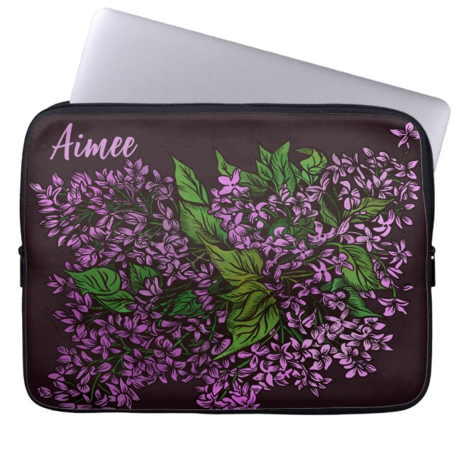 Funda Para Portátil Lilacs Floral (Frente)
