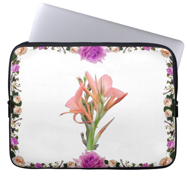 Funda Para Portátil Lily Flower Arte Botánico (Frente)