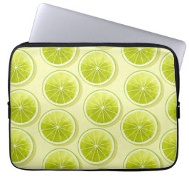 Funda Para Portátil Lime Slices en amarillo claro
