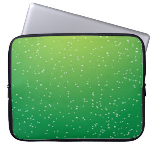 Funda Para Portátil Lime Soda con pequeñas burbujas fondo arte