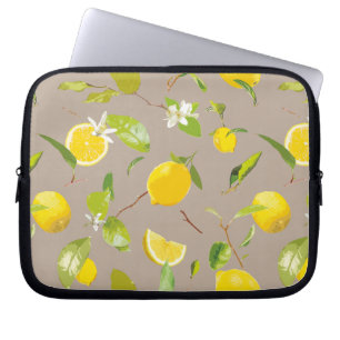 Funda Para Portátil Limón acuático y hojas 11