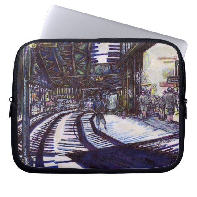 Funda Para Portátil Limpiando el piano (Frente)
