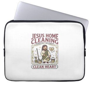 Funda Para Portátil Limpieza del Hogar de Jesús Limpia el Corazón Limp