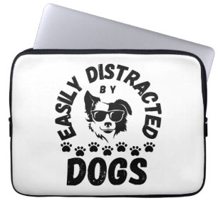 Funda Para Portátil Lindo Fácilmente Distraído por Perros amantes de m
