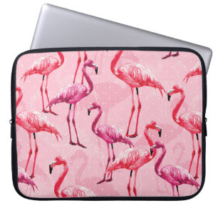 Funda Para Portátil Lindo Flamingo Bird Pink Seamless Pattern