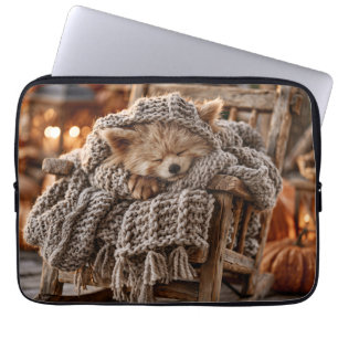 Funda Para Portátil Lindo Panda Rojo Durmiendo en Silla Balanza en Min