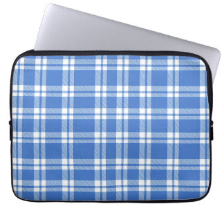 Funda Para Portátil Lindo patrón de cuadros de gingham azul retro