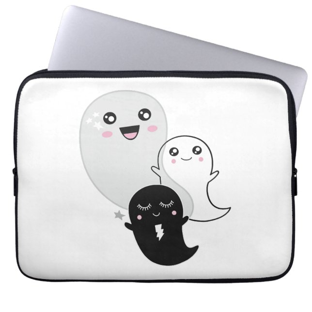 Funda Para Portátil lindos fantasmas halloween kawaii (Frente)