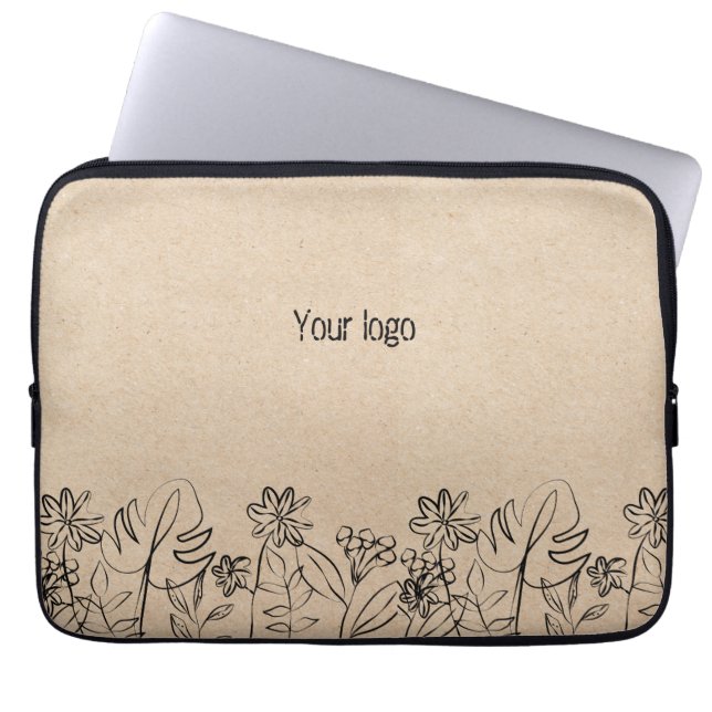 Funda Para Portátil  Line Art on Kraft Paper  (Frente)