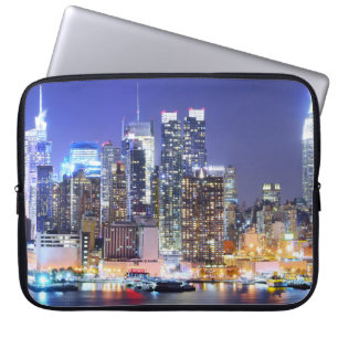 Funda Para Portátil Línea aérea de Manhattan de noche