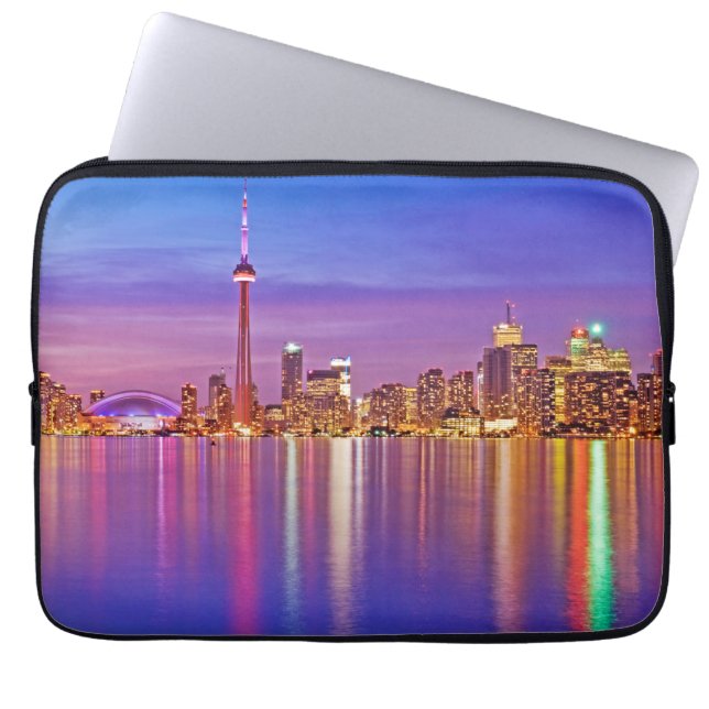 Funda Para Portátil Línea aérea de Toronto al atardecer (Frente)