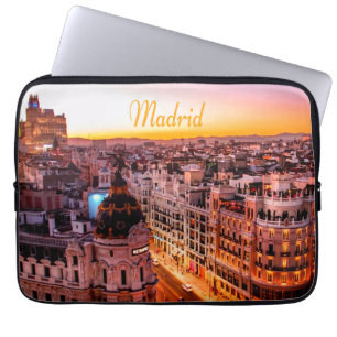 Funda Para Portátil Línea aérea del Capitolio de Madrid