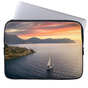 Funda Para Portátil Línea costera Bodrum, Turquía