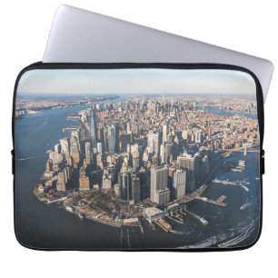 Funda Para Portátil Línea costera   Manhattan, Nueva York