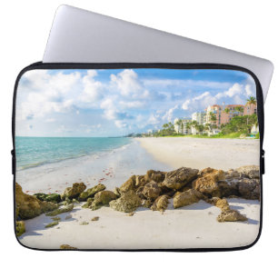 Funda Para Portátil Línea costera   Nápoles Pier, suroeste de Florida