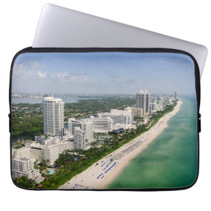 Funda Para Portátil Línea costera Urban Beach, Miami, Florida
