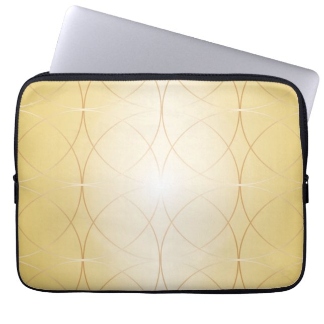 Funda Para Portátil Líneas abstractas de oro (Frente)