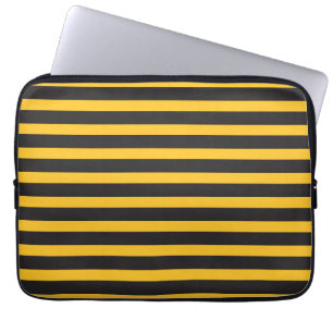 Funda Para Portátil Líneas Horizontales Amarillas Negras Abeja Animal 