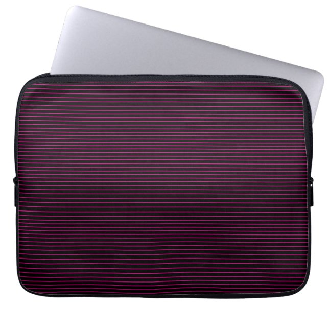 Funda Para Portátil Líneas mínimas rosas (Frente)