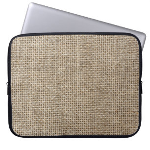Funda Para Portátil Lino crudo: Tela texturada natural.