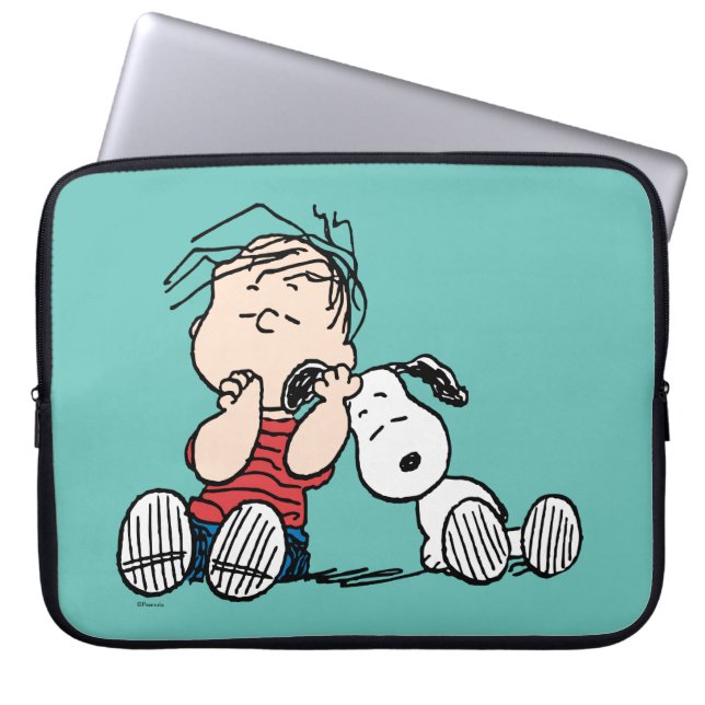 Funda Para Portátil Linus consolado con el oído de Snoopy (Frente)