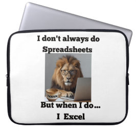 Funda Para Portátil Lion spreadsheet office laptop sleeve