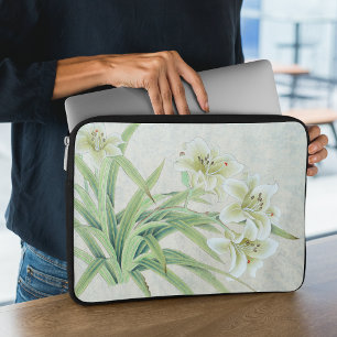 Funda Para Portátil Lirio blanco